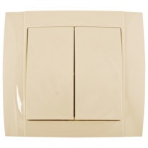 Intrerupator dublu 10A Crem HAKAN